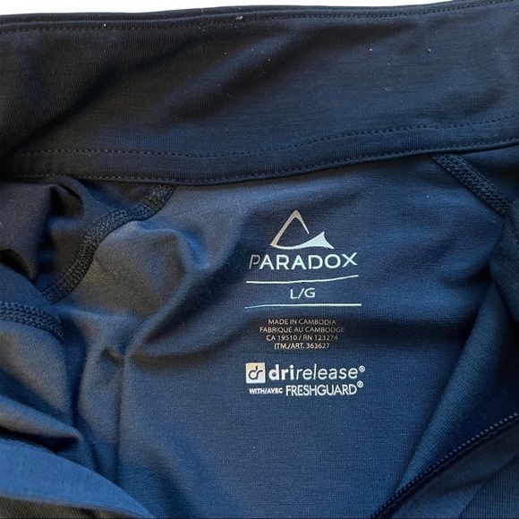 Paradox Dri Release w/Freshguard Running Activewear 1/4 Zip Pullover Sweater L - Picture 8 of 11